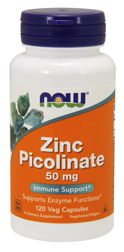 NOW Foods Zinc Picolinate 50 mg 120 Vegetable Capsules