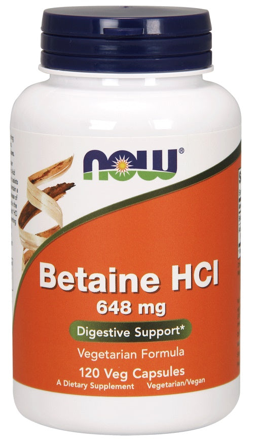 Betaine HCl, 648mg - 120 vcaps by NOW Foods