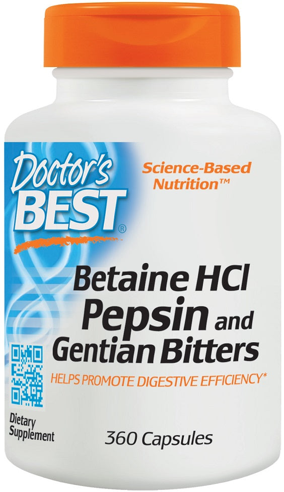 Betaine HCl Pepsin & Gentian Bitters by Doctor's Best – product image 2
