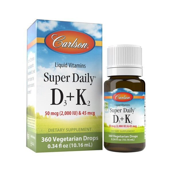Super Daily D3 + K2 by Carlson Labs