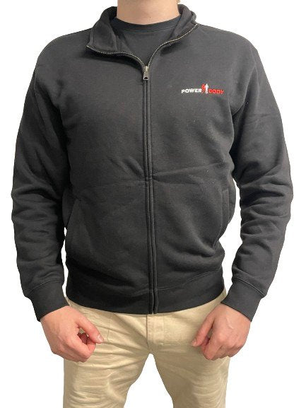 PowerBody Full Zip Jumper, Black - XXX-Large
