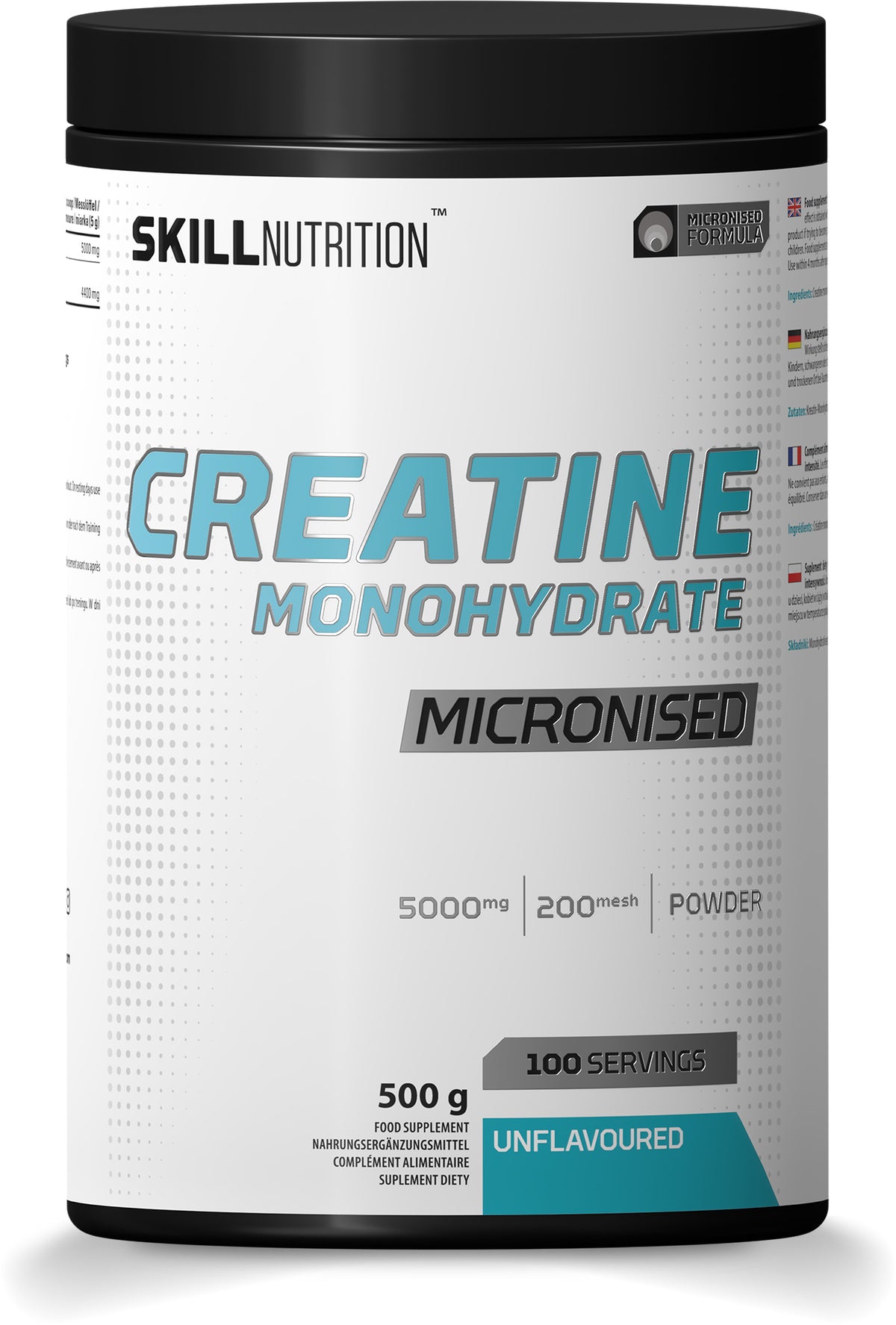 Micronised Creatine Monohydrate Unflavoured by Skill Nutrition – product image 2