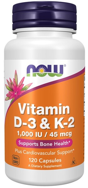 Vitamin D-3 & K-2 by NOW Foods