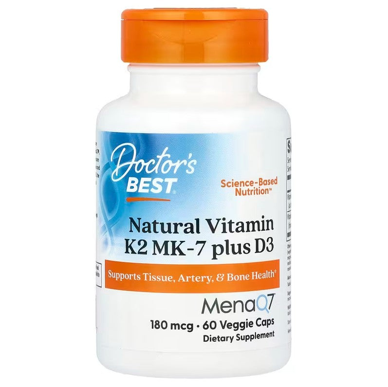 Natural Vitamin K2 MK7 with MenaQ7 plus D3