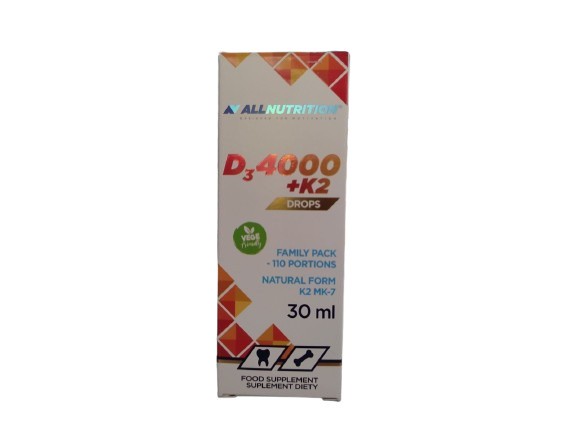 Vit D3 4000 + K2 Drops by Allnutrition