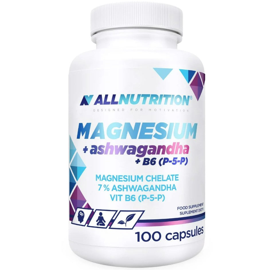 Magnesium + Ashwagandha + B6 (P-5-P) by Allnutrition