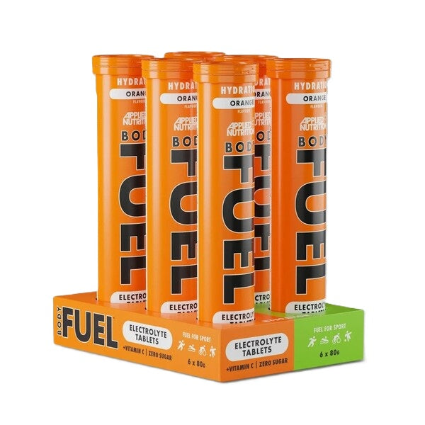 Bodyfuel Hydration Electrolyte Effervescent Tablets, Orange - 6 x 20 tabs