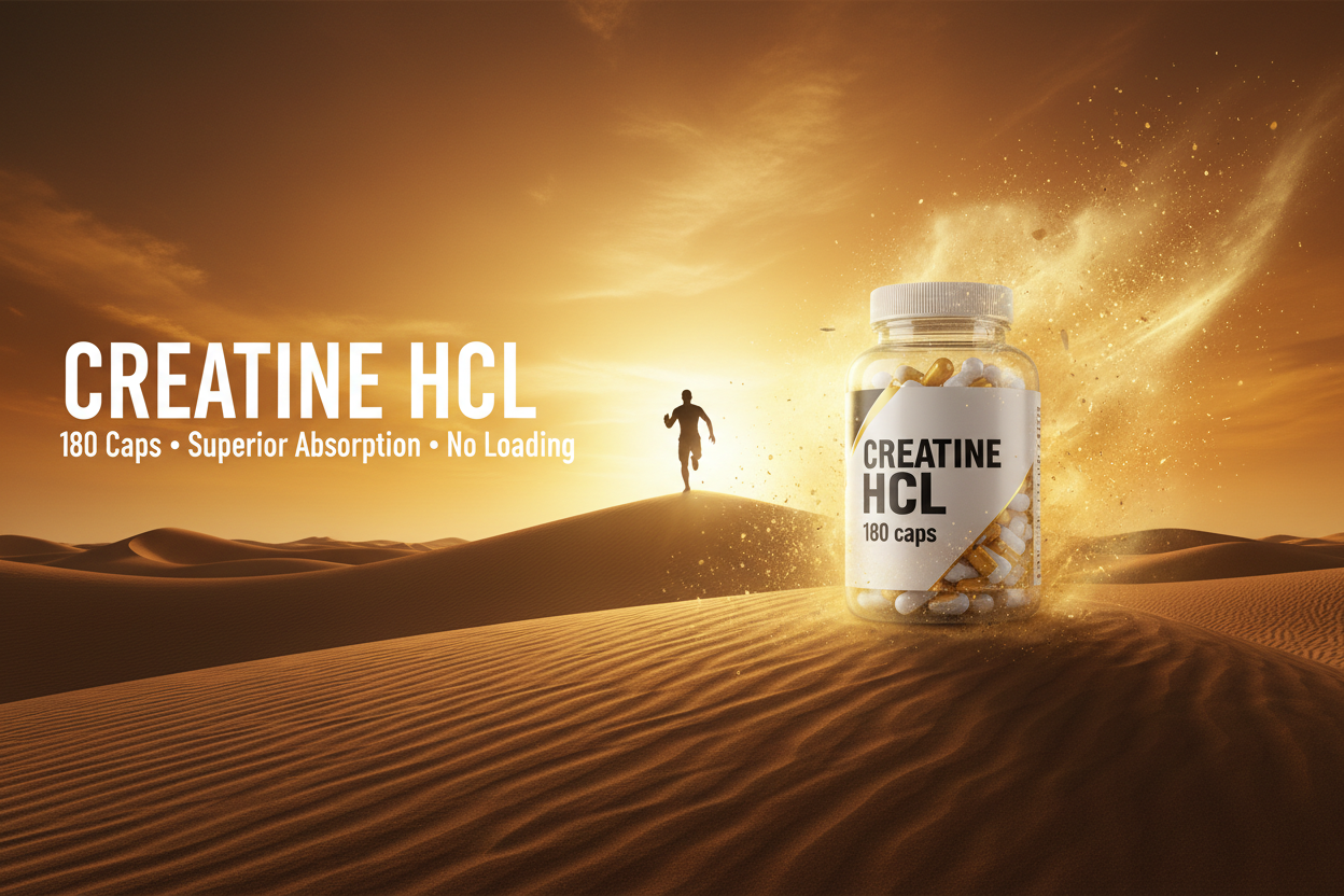 Creatine HCL 180 caps - Desert Sunrise Banner