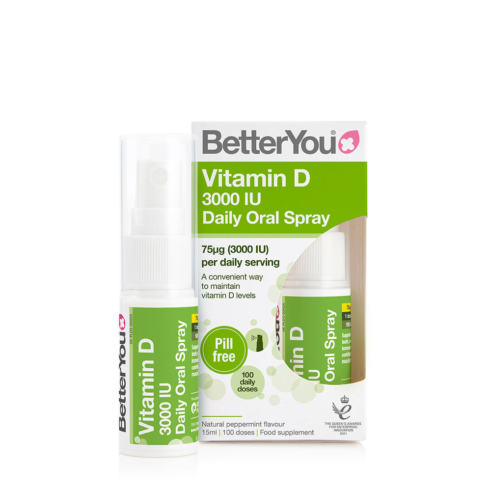 BetterYou Vitamin D3000 IU Oral Spray – 15 ml
