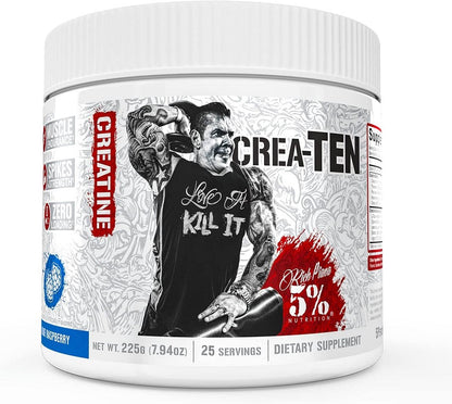 5% Nutrition Crea-TEN Blue Raspberry 225g