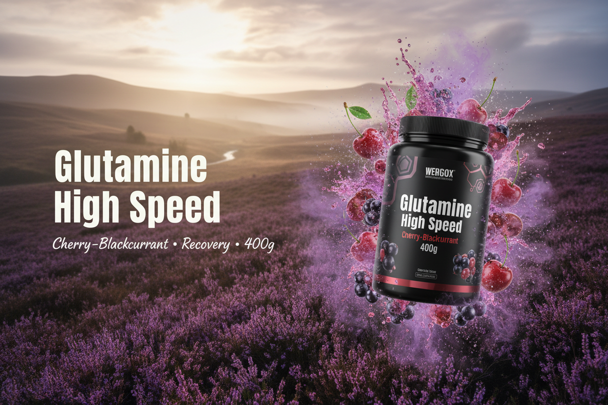 Glutamine High Speed Cherry-Blackcurrant 400g - Scottish Highland Banner