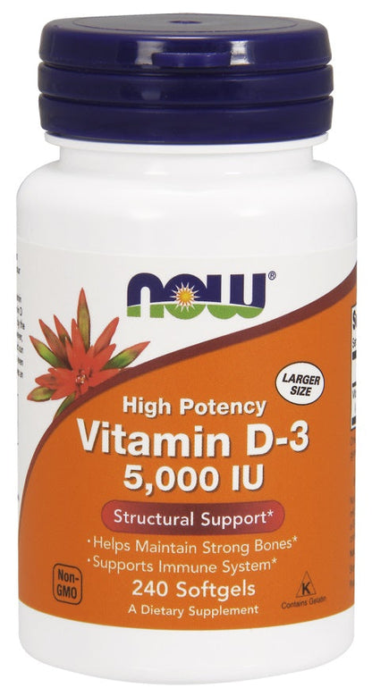 Vitamin D-3 – 5000 IU / 240 softgels