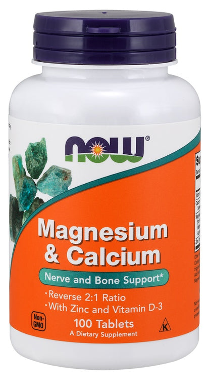 Magnesium & Calcium with Zinc and Vitamin D3 by NOW Foods