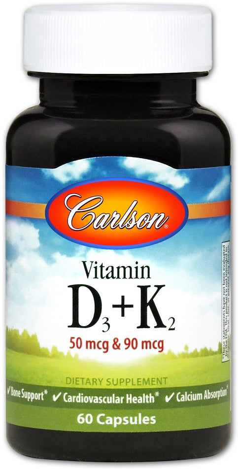 Vitamin D3 + K2 by Carlson Labs