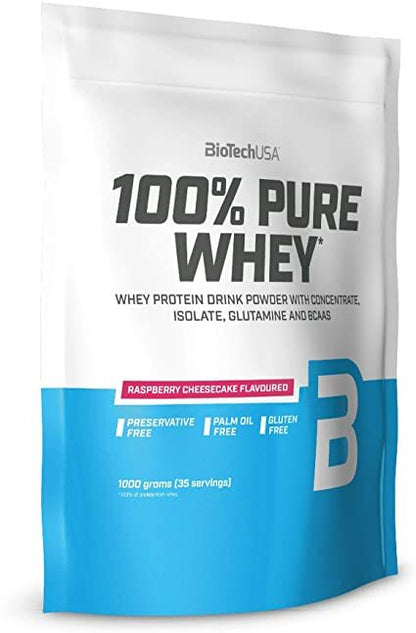 BioTechUSA 100% Pure Whey — Raspberry Cheesecake / 1000 grams