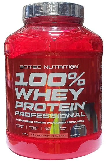 SciTec 100% Whey Protein Professional — Strawberry / 2350 grams