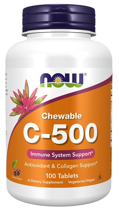 Vitamin C-500 Chewable by NOW Foods
