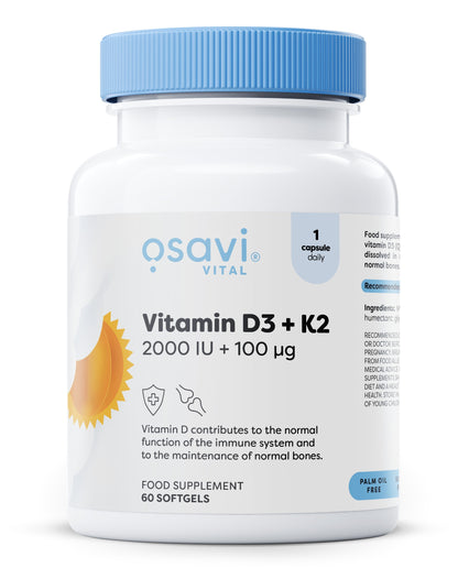 Vitamin D3 + K2 by Osavi