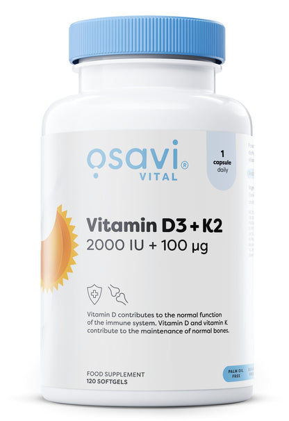 Vitamin D3 + K2 by Osavi – product image 3