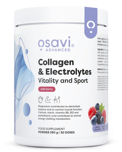 Osavi Collagen & Electrolytes Vitality and Sport Wild Berry 390 g