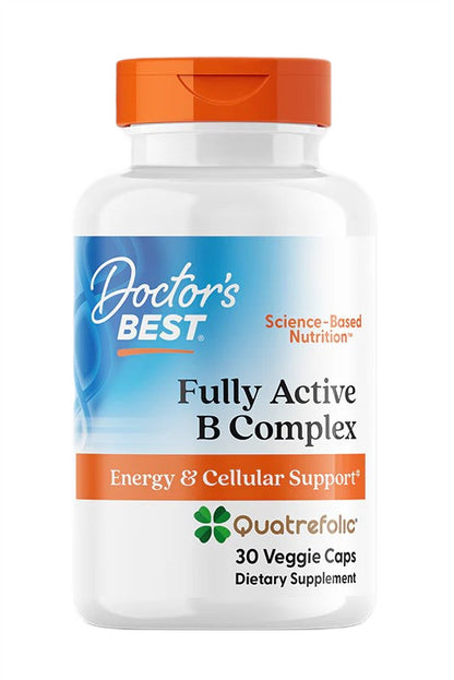 Fully Active B-Complex with Quatrefolic by Doctor's Best