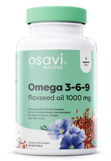 Omega 3-6-9 Flaxseed Oil, 1000mg - 60 softgels