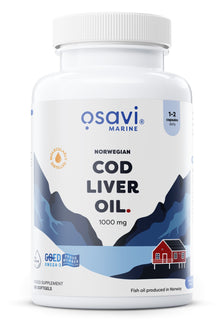 Norwegian Cod Liver Oil Softgels, 1000mg (Lemon) - 90 softgels