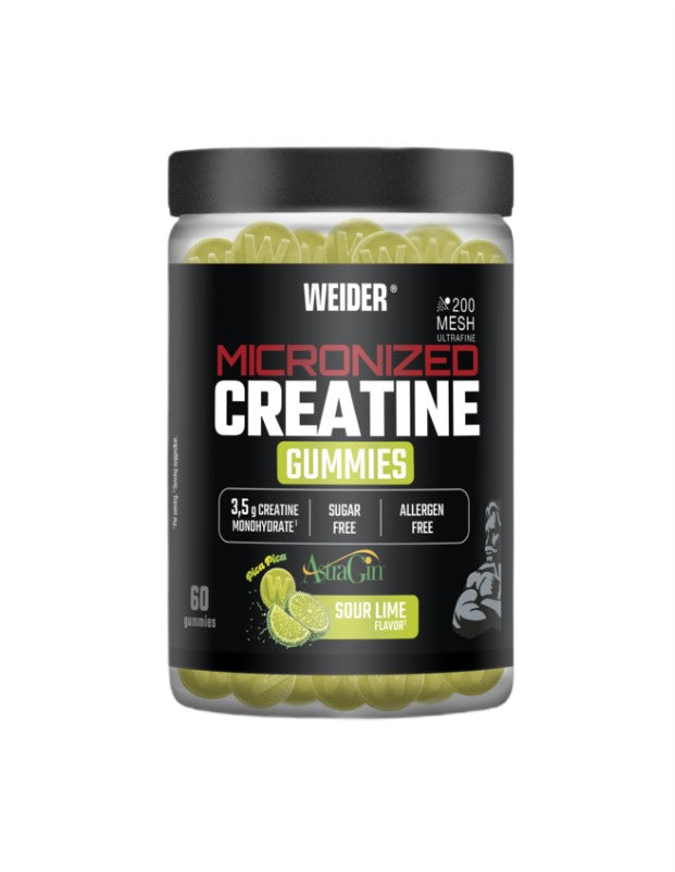 Micronized Creatine Gummies, Sour Lime - 60 gummies