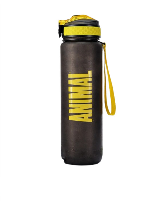 Animal Water Bottle, Black with Yellow - 1000 ml.