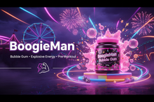 BoogieMan Bubble Gum 300g - Neon Carnival Banner