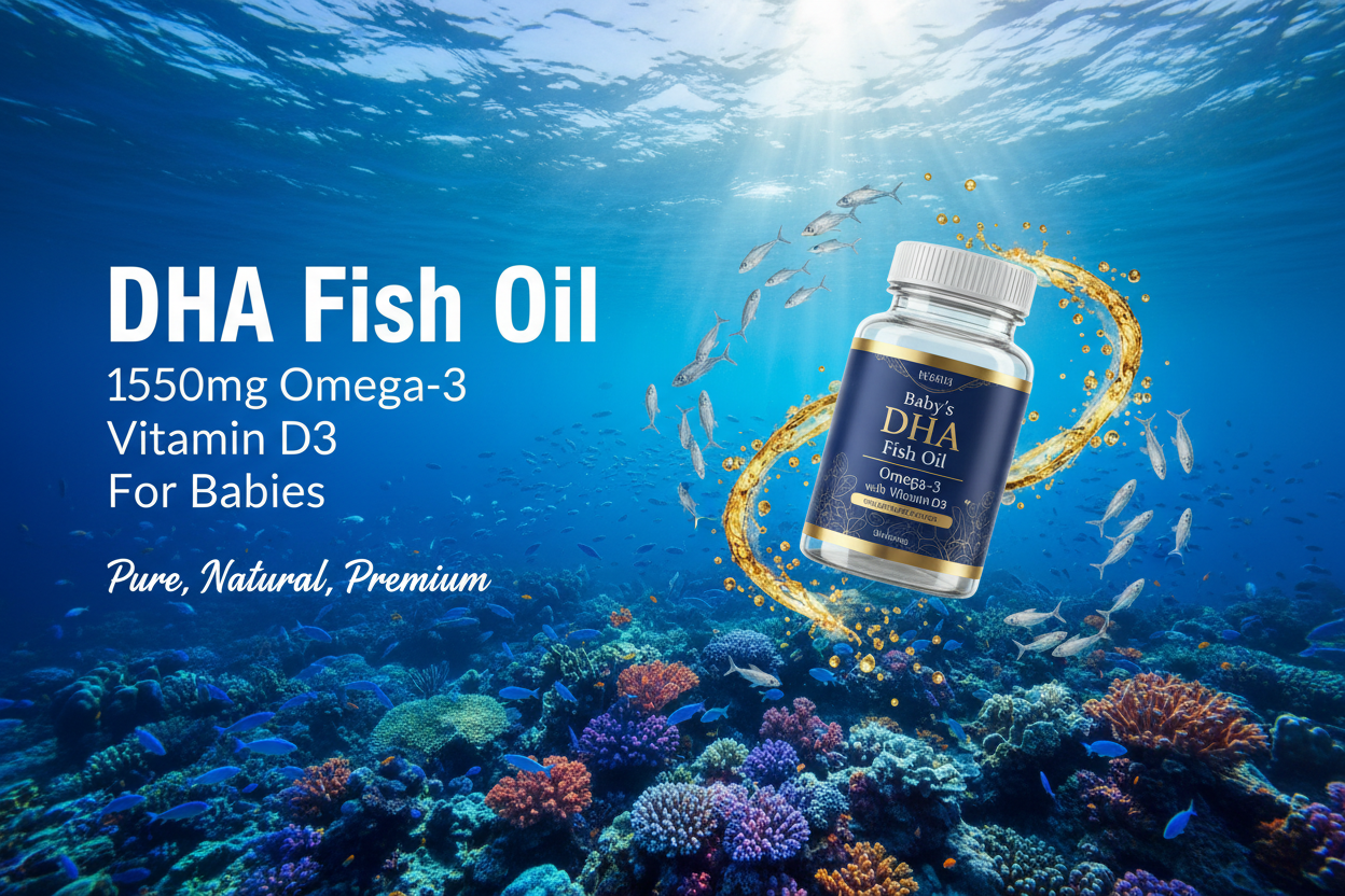 Baby's DHA Fish Oil Omega-3 Vitamin D3 - Deep Ocean Banner
