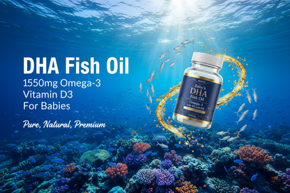 Baby's DHA Fish Oil Omega-3 Vitamin D3 - Deep Ocean Banner