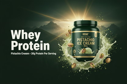 Whey Protein Pistachio Ice Cream 905g - Mountain Sunrise Banner