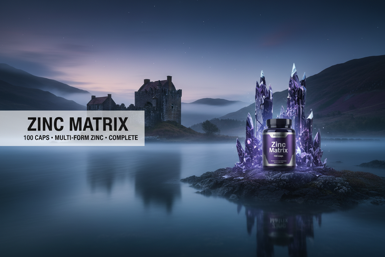 Zinc Matrix 100 caps - Scottish Loch Castle Ruins