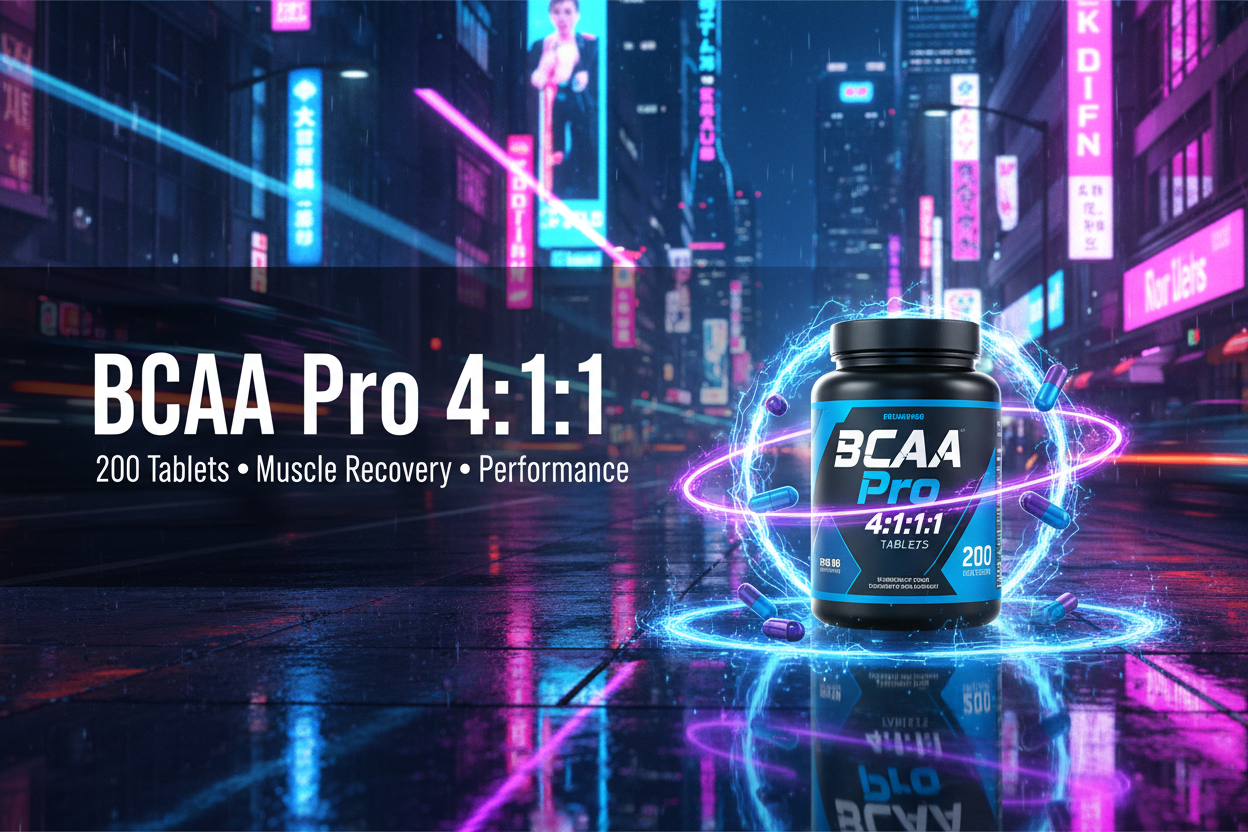 BCAA Pro 4:1:1 200 tablets - Cyberpunk Tokyo Banner