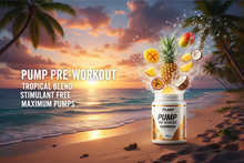 Pump Pre-Workout Tropical Blend 225g - Tropical Beach Banner