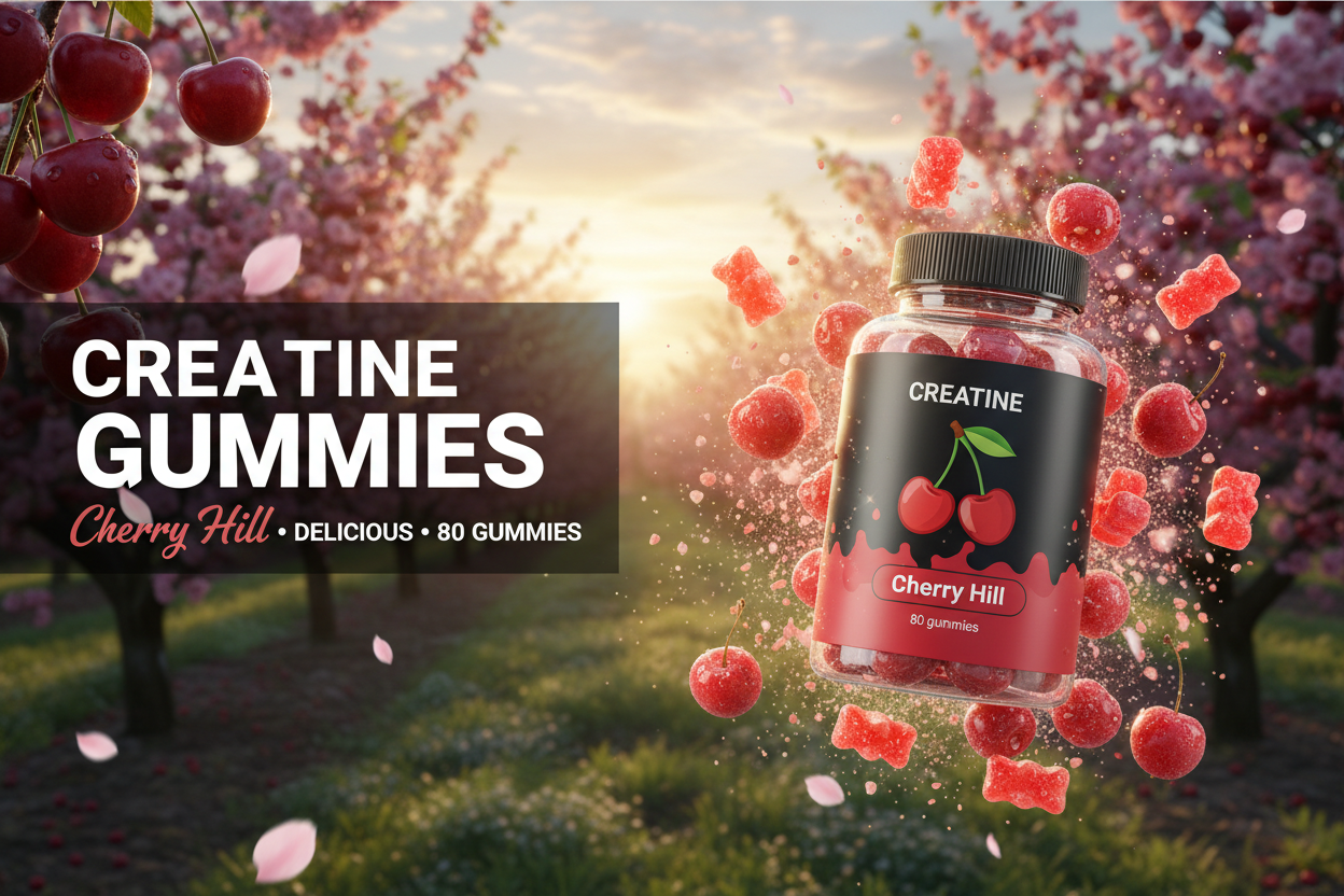 Creatine Gummies Cherry Hill 80 gummies - Cherry Orchard Banner
