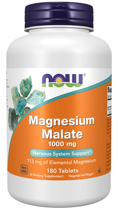 NOW Foods Magnesium Malate 1000mg – 180 tablets